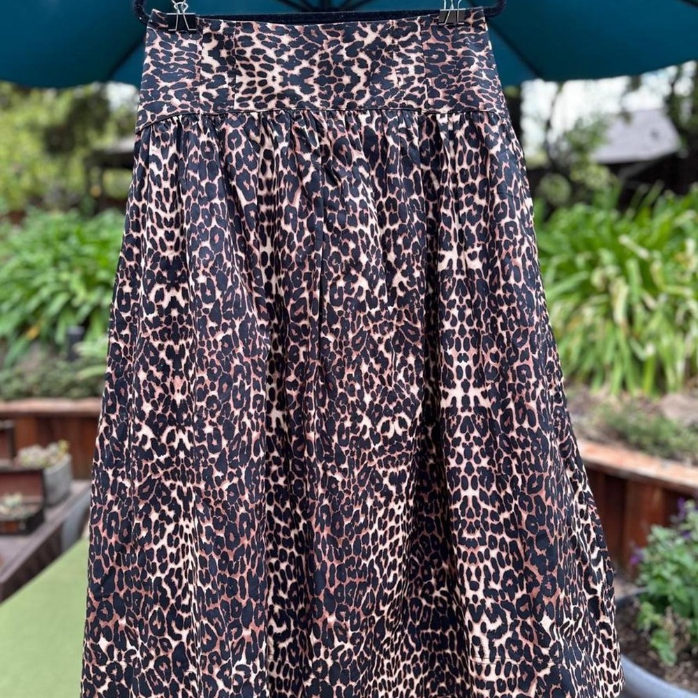 NVLT Leopard Midi Skirt